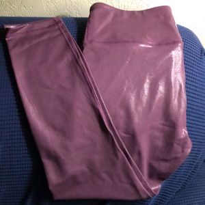Zyia Plum Metallic Light N Tight Hi-Rise 7/8 24”